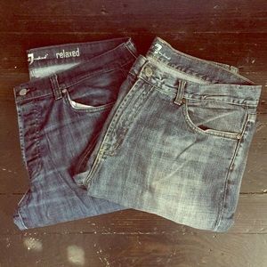 Two 7 for All Mankind Men's Jeans
